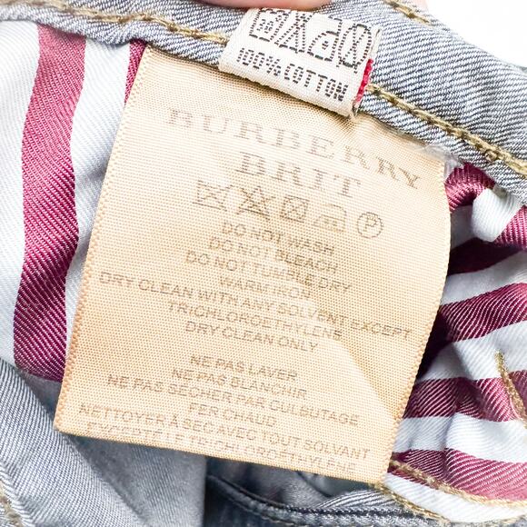 Burberry Brit Straight Leg Dark Wash Denim Jeans Size 32 - Picture 7 of 8
